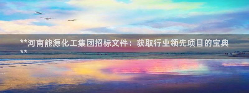 球盟会网址多少：**河南能源化工集团招标文件：获取行业领先项