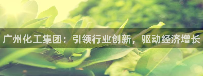 球盟会APP下载：广州化工集团：引领行业创新，驱动经济增长