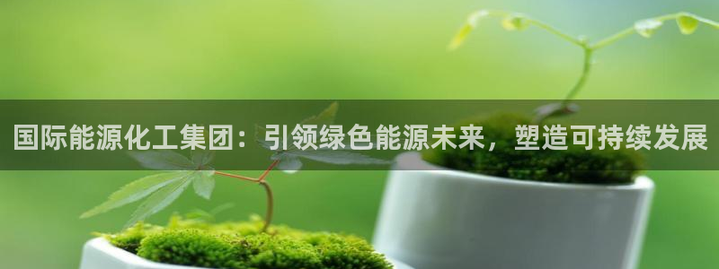 球盟会qm8597：国际能源化工集团：引领绿色能源未来，塑造