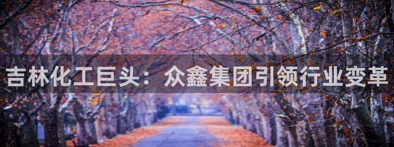球盟会登陆中心：吉林化工巨头：众鑫集团引领行业变革