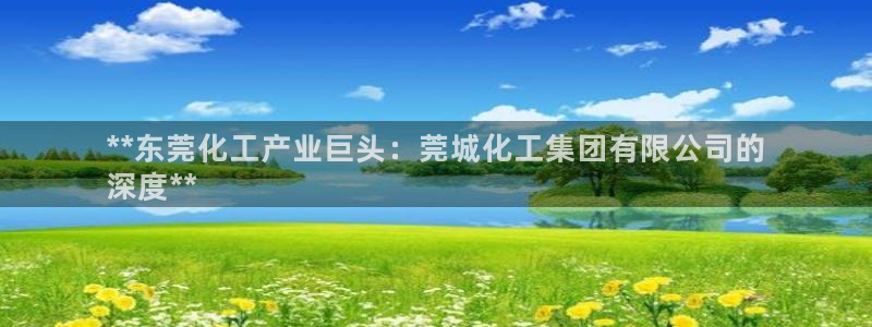 球盟会qmh官网：**东莞化工产业巨头：莞城化工集团有限公司